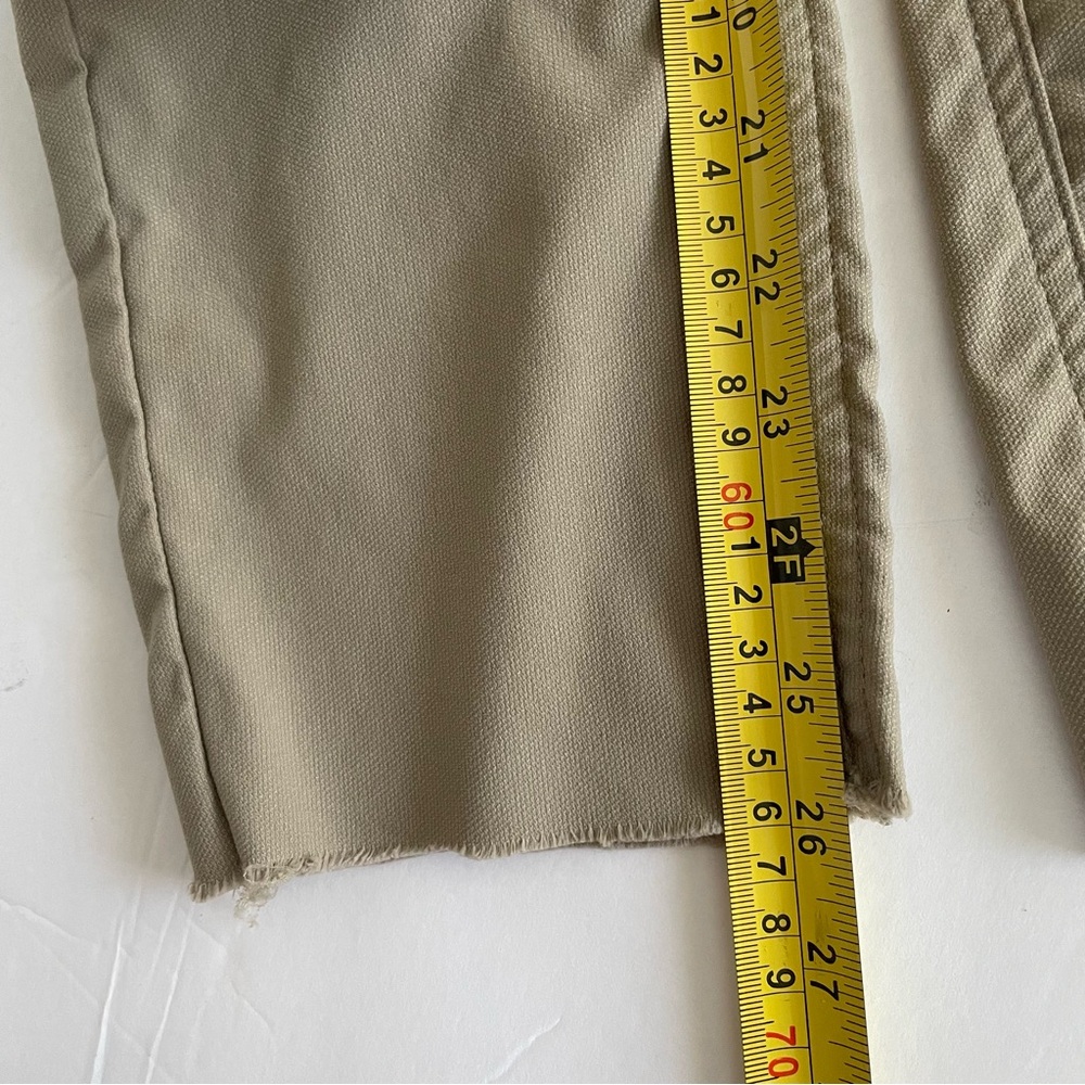 Brenna Fitted Mid Rise Skinny Moto Stretch Pants in Khaki Size 10 - Picture 11 of 12